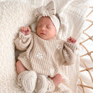 3 Little Crowns Chunky Knit Jumper - Flowers