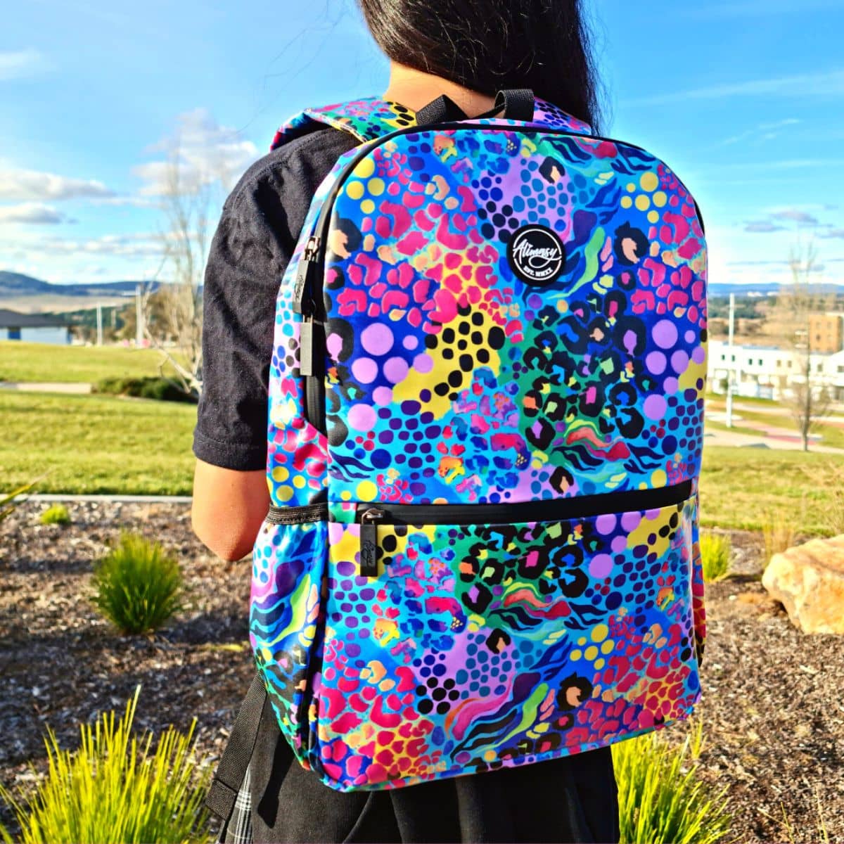Alimasy Laptop Backpack - Kasey Rainbow - Electric Leopard