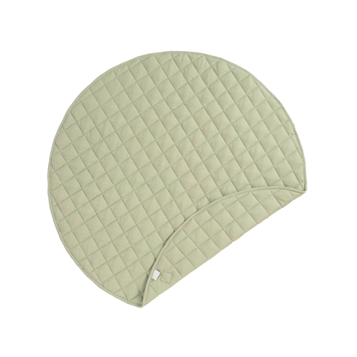 All4Ella Quilted Reversible Linen Play Mat - Sage