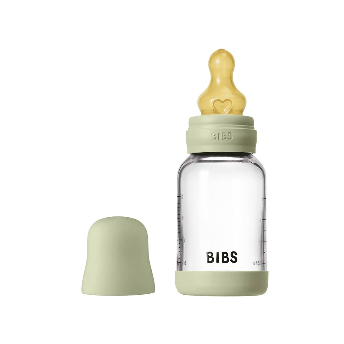 BIBS Baby Glass Bottle Set - Latex Teat - 120ml - Sage