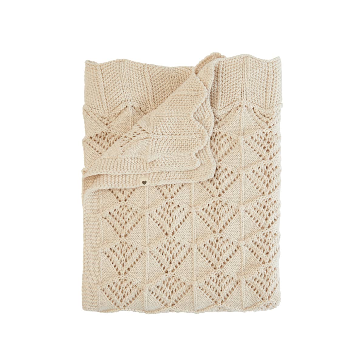 BIBS Knitted Wavy Blanket - Ivory