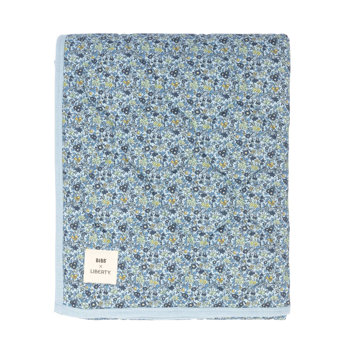 BIBS x LIBERTY Quilted Blanket - Chamomile Lawn / Baby Blue