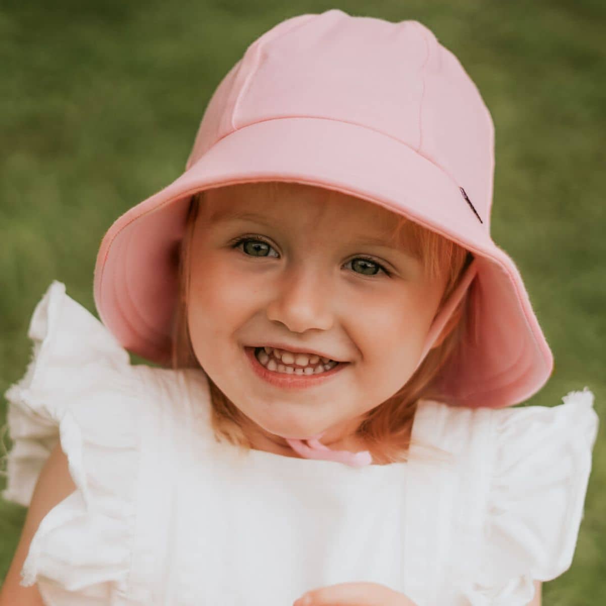 Bedhead Baby Bucket Hat with Strap - Blush Pink