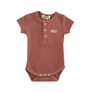 Bencer & Hazelnut Short Sleeve Bodysuit - Ribbed B&H