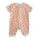 Bencer & Hazelnut Short Zipsuit - Pink Floral