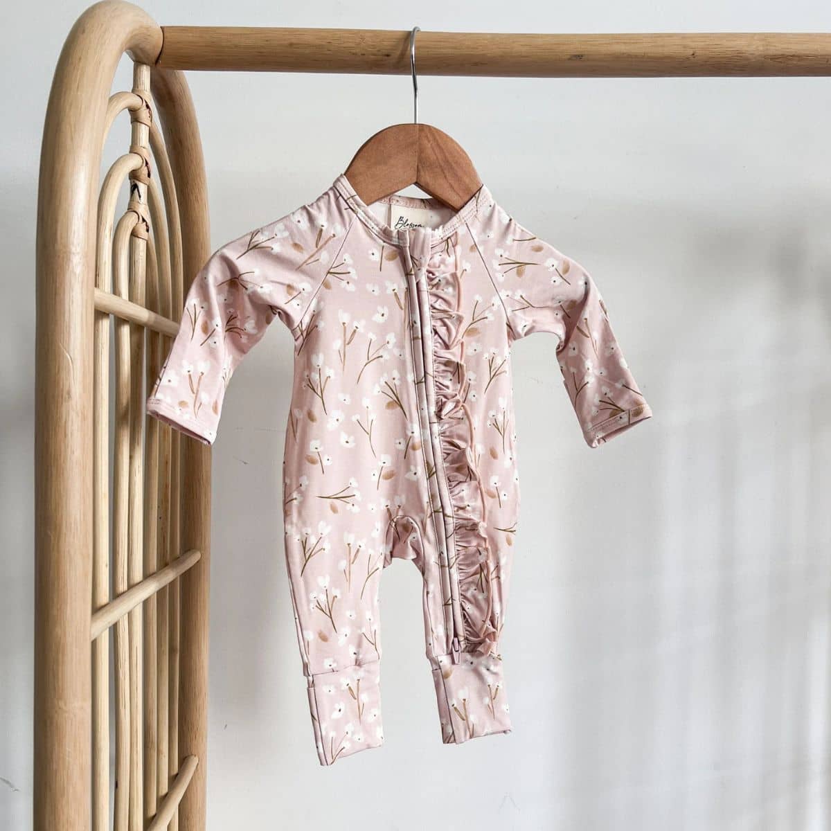 Blossom & Pear Bamboo Growsuit - Blushing Blooms