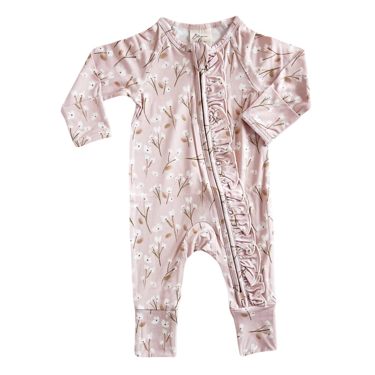 Blossom & Pear Bamboo Growsuit - Blushing Blooms
