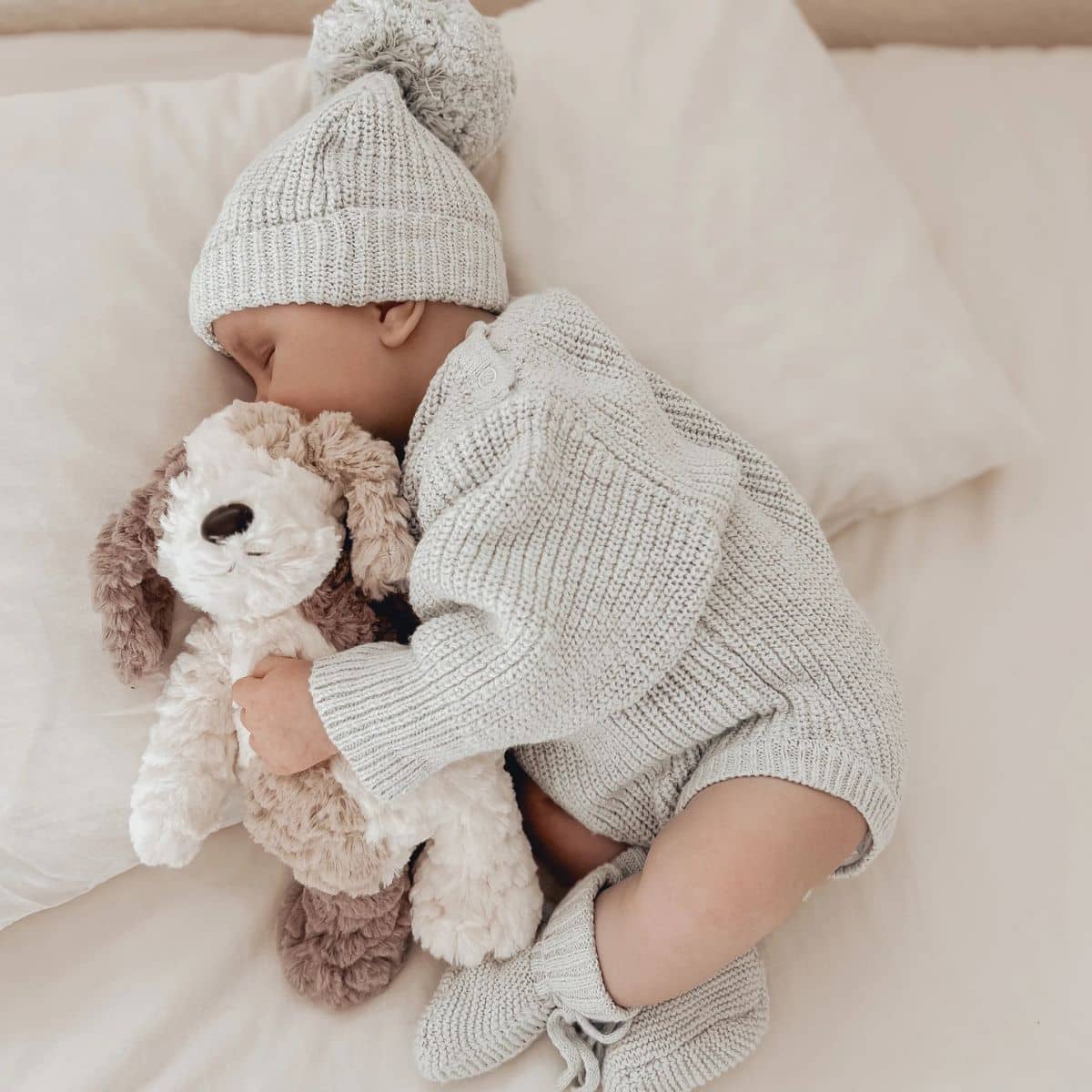 Blossom & Pear Chunky Knit Beanie - Periwinkle Blue