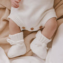 Blossom & Pear Mini Knit Booties - Milk