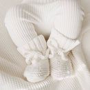 Blossom & Pear Mini Knit Booties - Milk