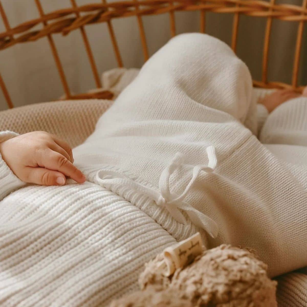 Blossom & Pear Mini Knit Pants - Milk