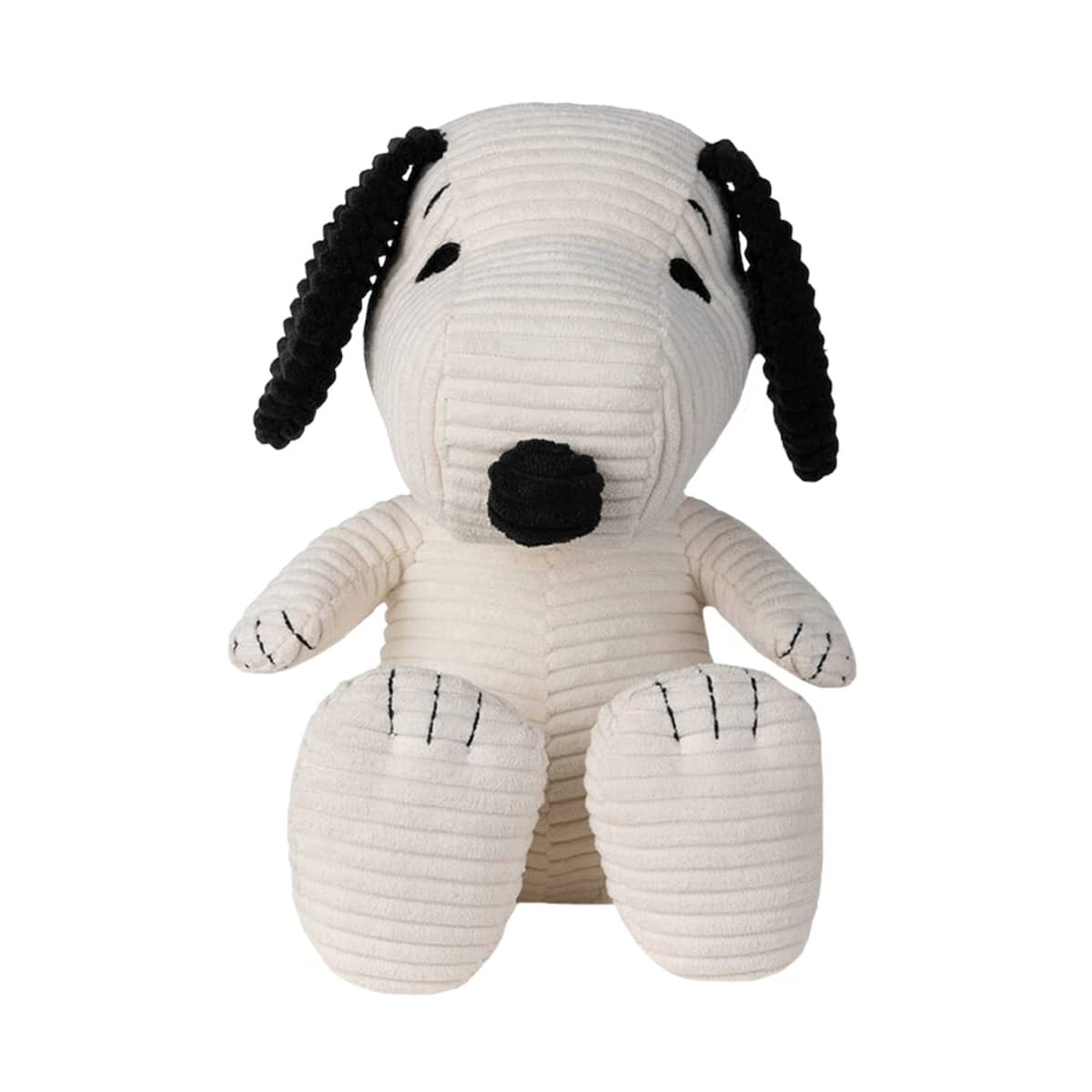 Bon Bon Toys Snoopy Sitting Corduroy Plush Toy in Gift Box