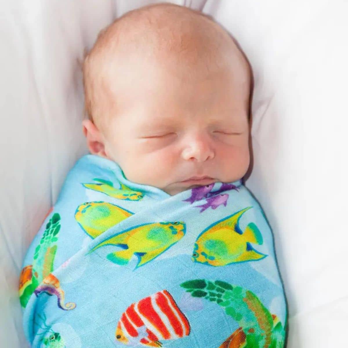 Botanical Baby Swaddle Blanket - Great Barrier Reef