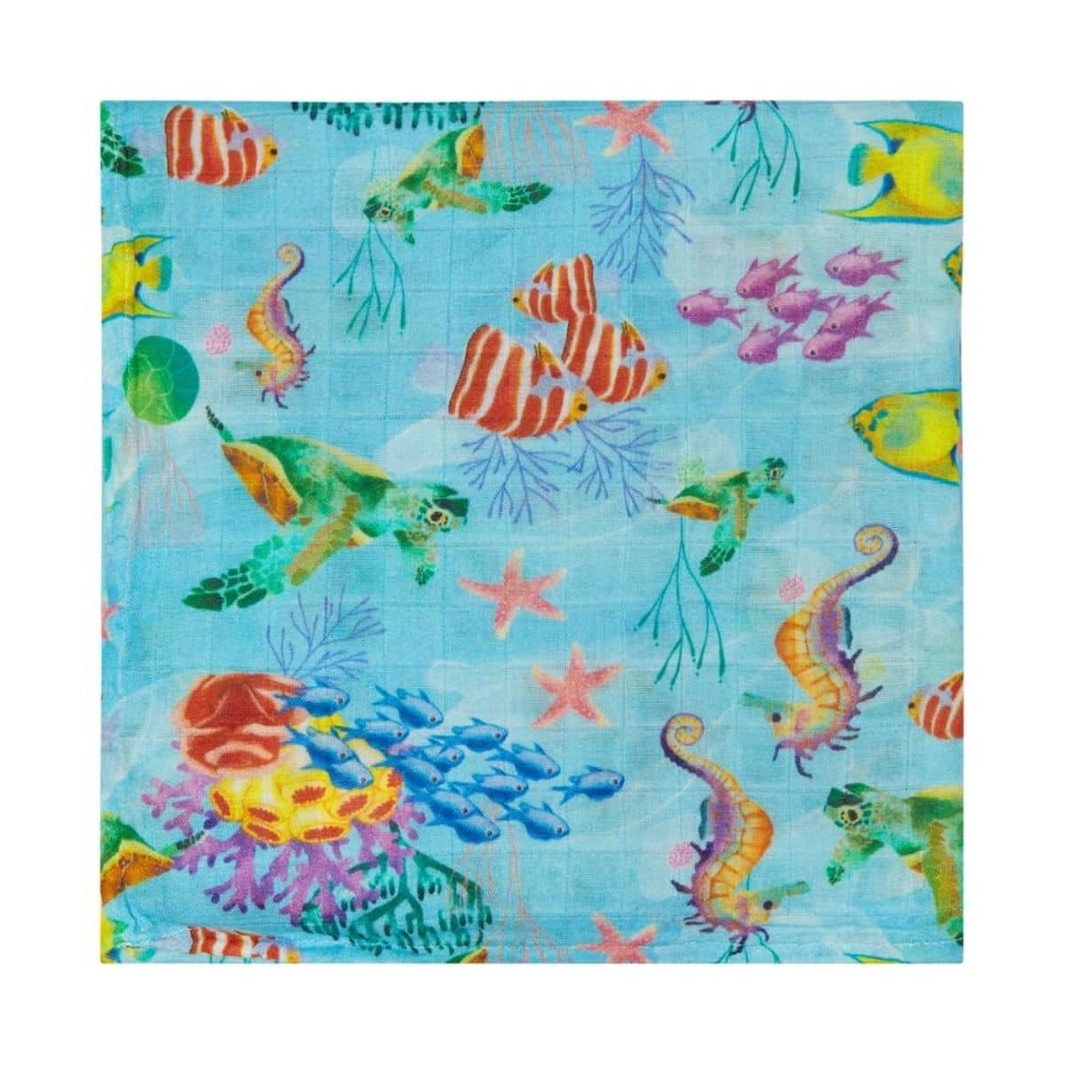 Botanical Baby Swaddle Blanket - Great Barrier Reef
