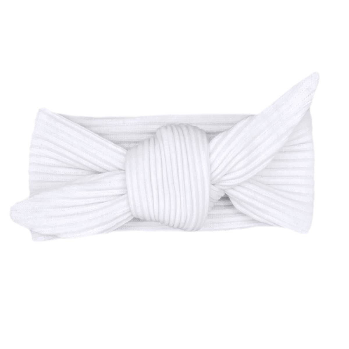 Bowy Made Ribbed Head Tie - White
