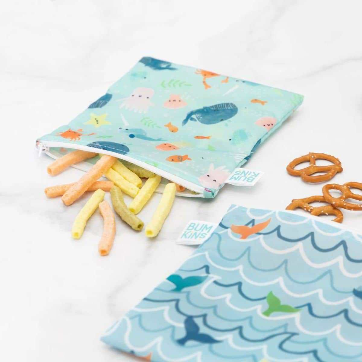 Bumkins Large Snack Bags - Rolling with the Waves