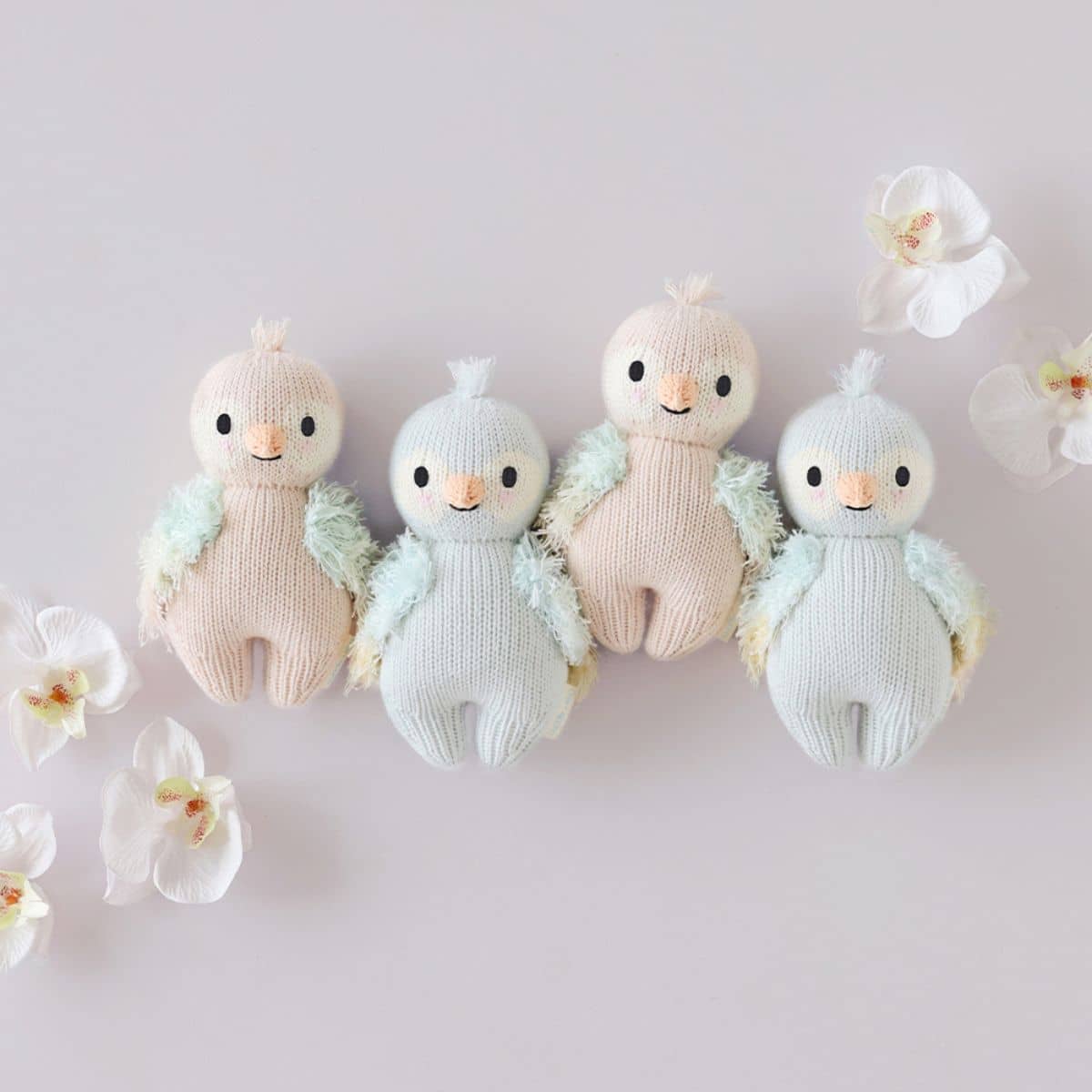 Cuddle + Kind Hand-Knit Doll - Baby Parrot (mauve)