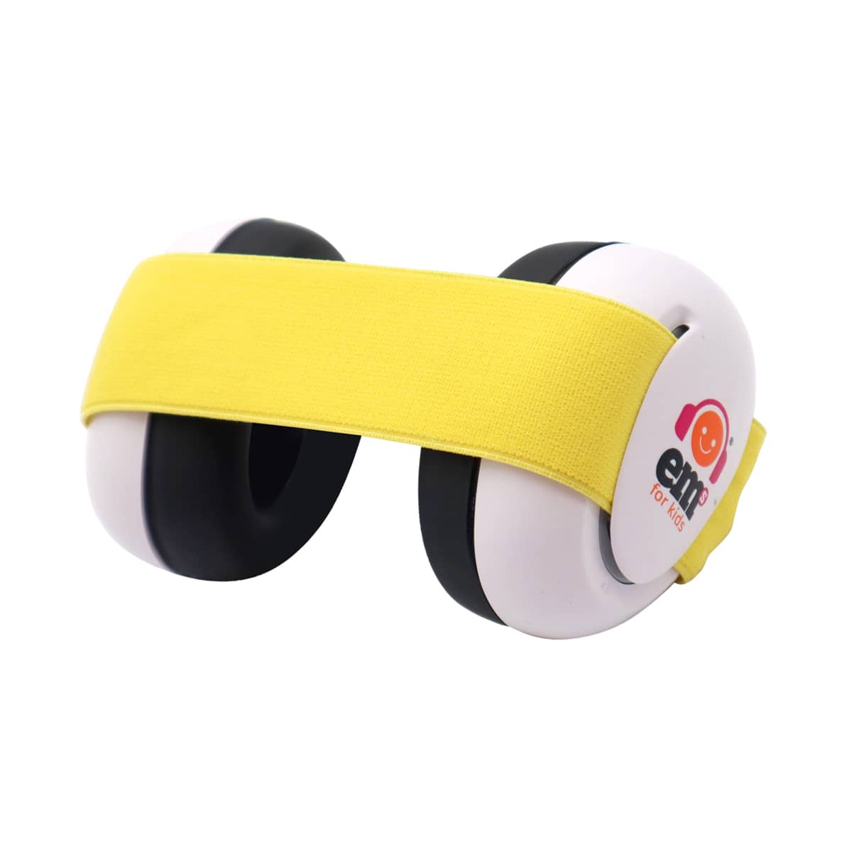 Ems for Kids Baby Earmuffs - White with Yellow Headband