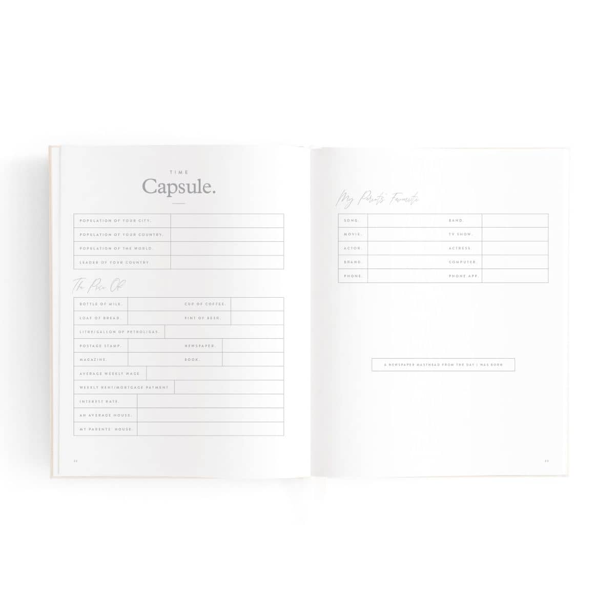 Fox & Fallow Mini Baby Book - Time Capsule