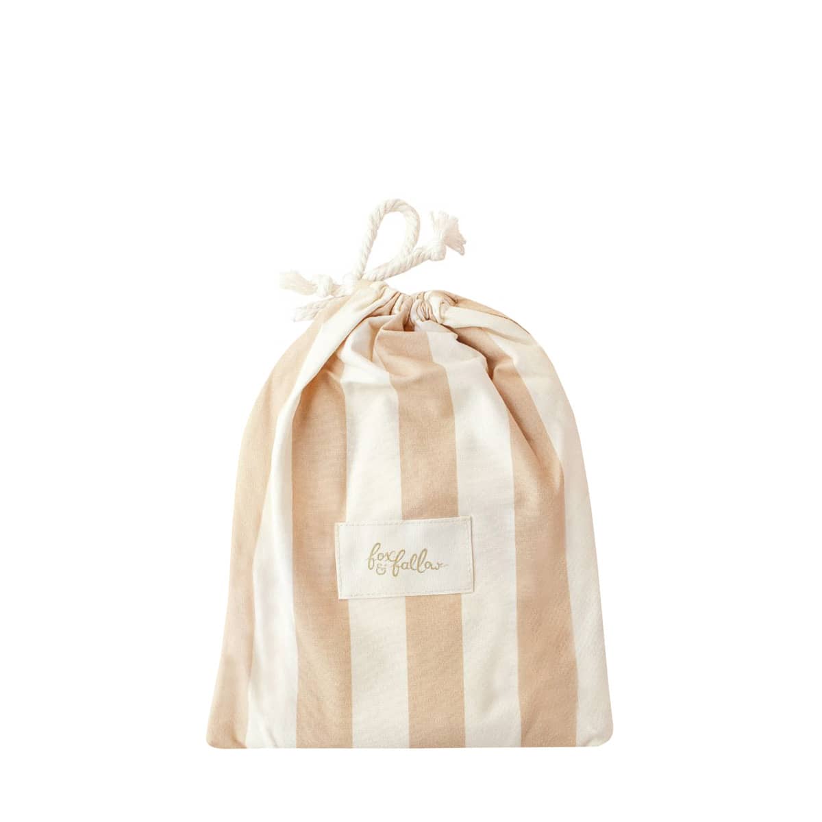 Fox & Fallow Organic Fitted Bassinet Sheet - Coffee Stripe