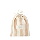 Fox & Fallow Organic Fitted Bassinet Sheet - Coffee Stripe