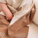 Fox & Fallow Reversible Knit Baby Blanket - Suns Coffee