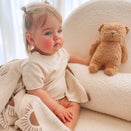 Fox & Fallow Reversible Knit Baby Blanket - Suns Coffee