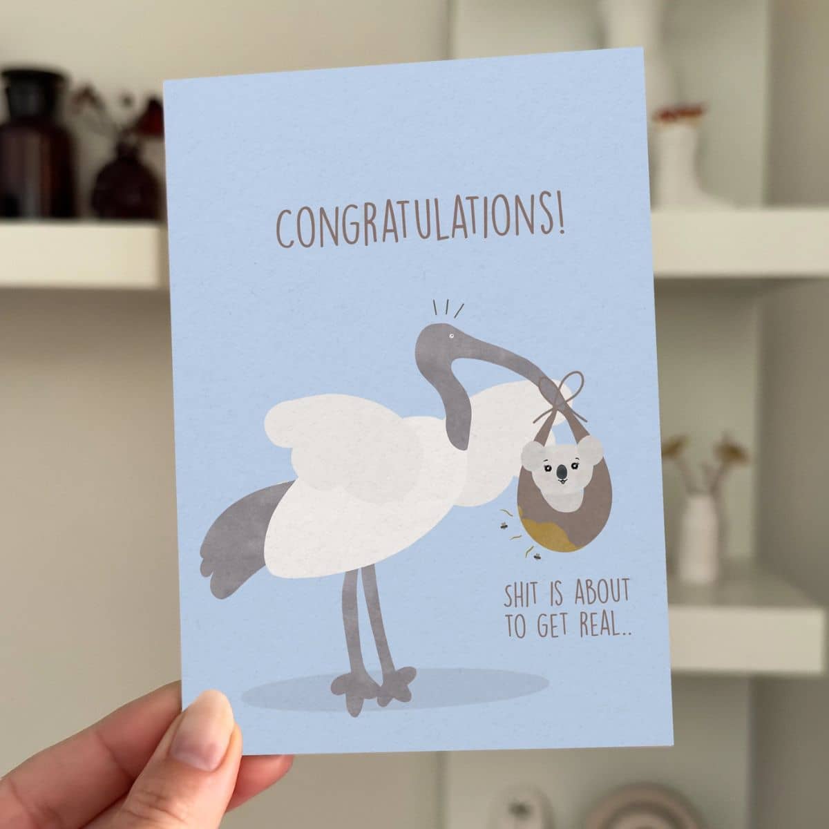 From Rosalie - Greeting Card - Congratulations! Blue