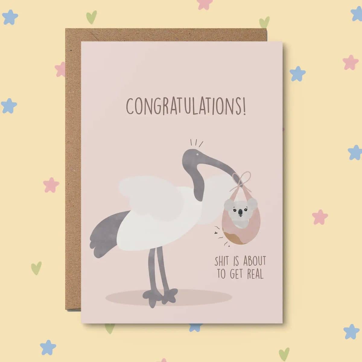 From Rosalie - Greeting Card - Congratulations! Pink