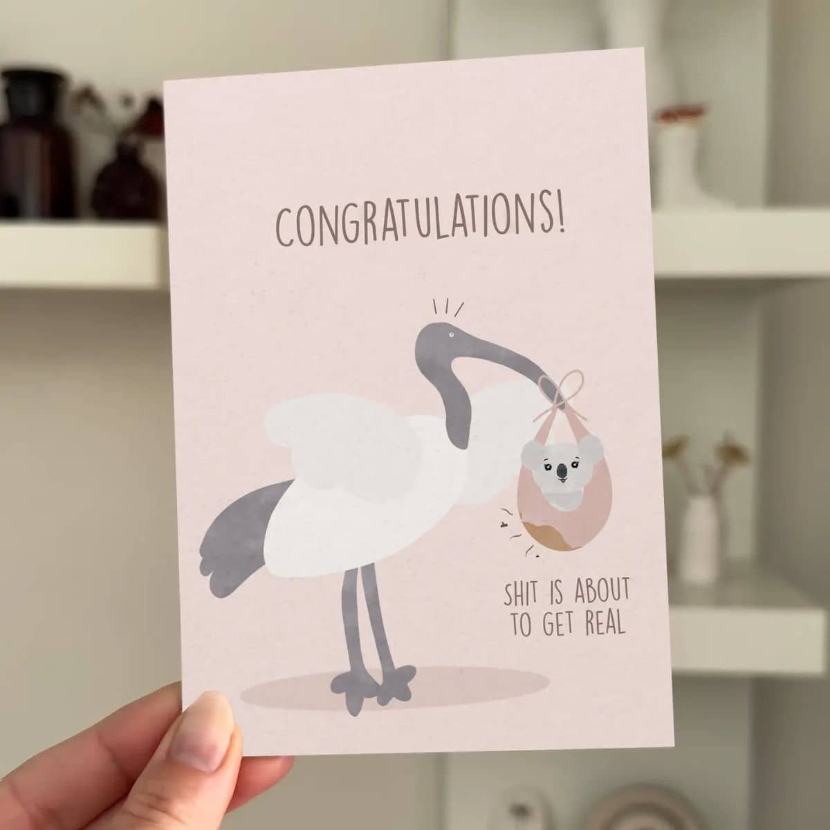 From Rosalie - Greeting Card - Congratulations! Pink
