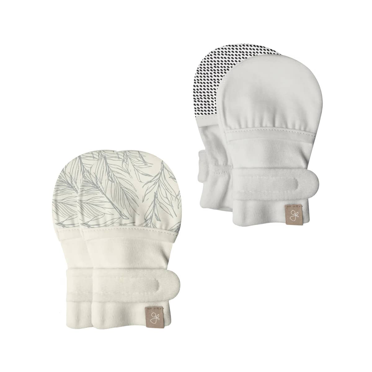 Goumi Stay On Baby Mitts - Two Pack - Coastal + Cloud