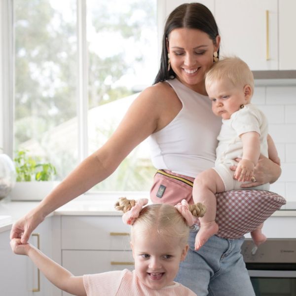 Hackerlily Hipsurfer - Hipseat Baby Carrier with Cover - Blush