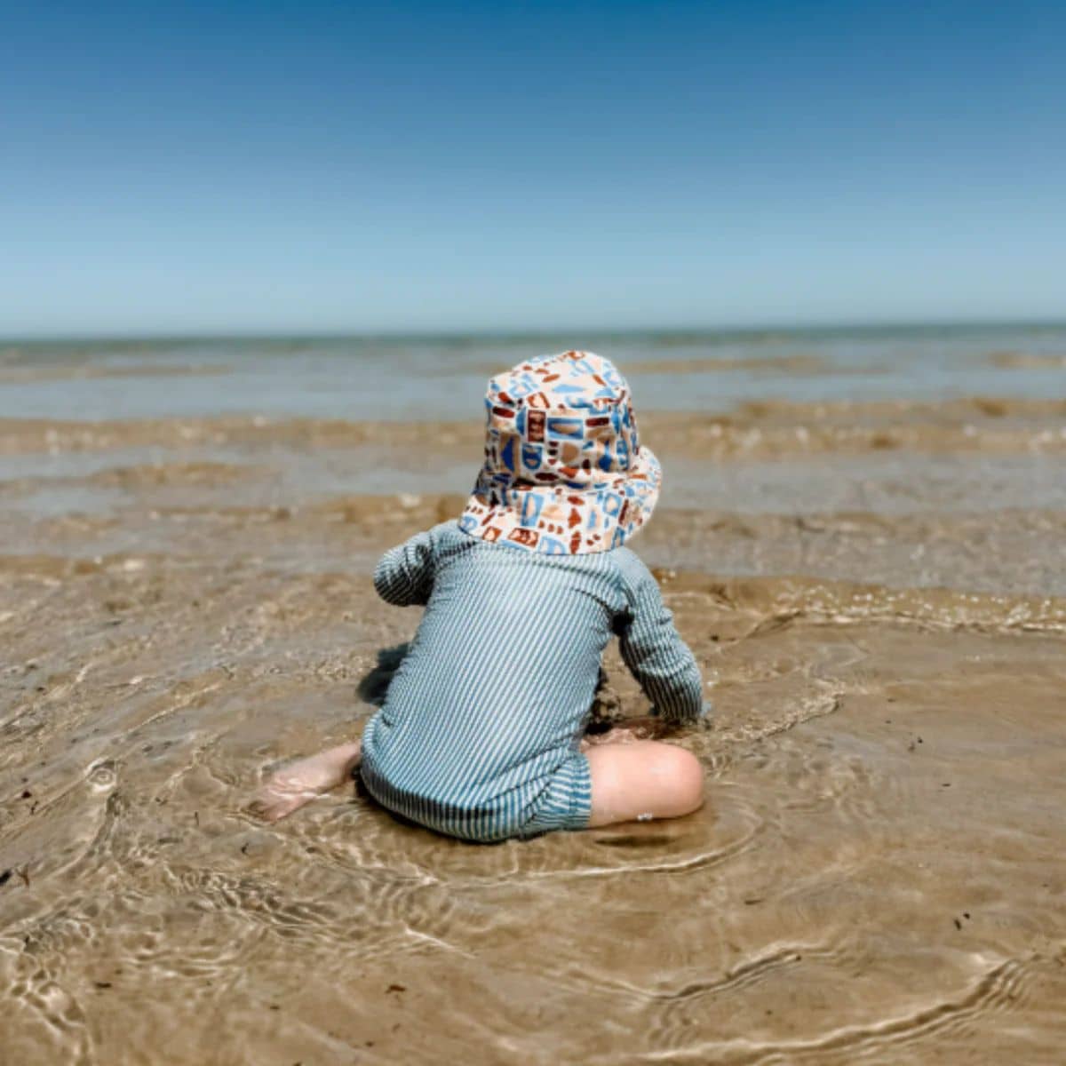 Izimini Baby Cotton Hat - Sky