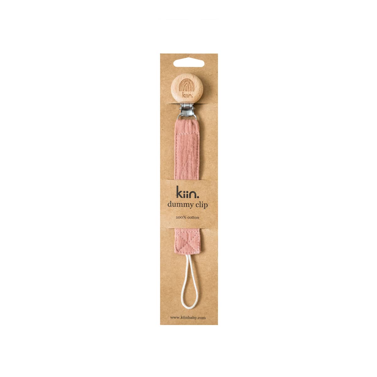Kiin Baby Cotton Dummy Clip - Blush