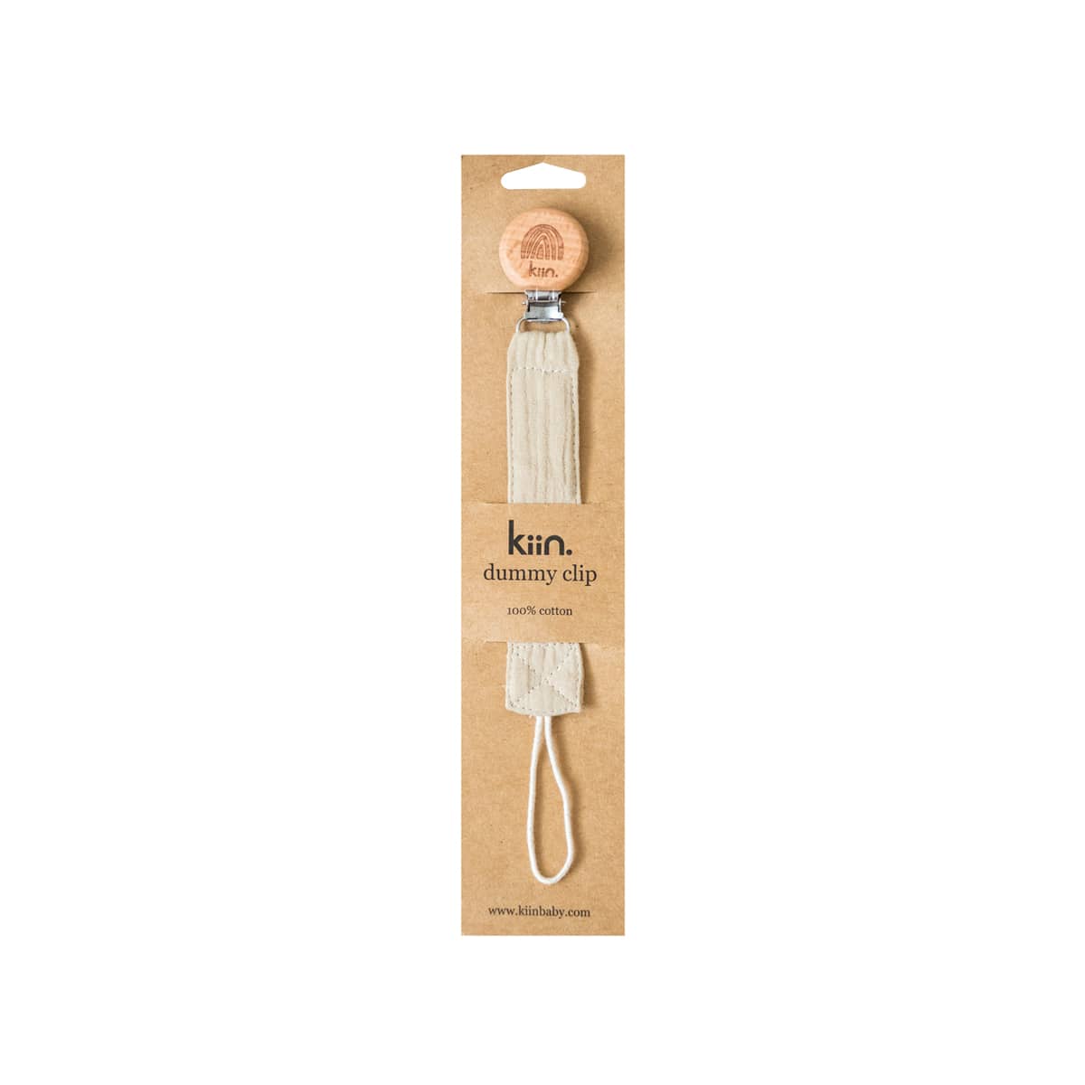 Kiin Baby Cotton Dummy Clip - Oat