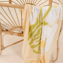 Kiin Baby Organic Muslin Swaddle - Fleur - Warm Oat