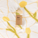 Kiin Baby Organic Muslin Swaddle - Fleur - Warm Oat