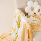 Kiin Baby Organic Muslin Swaddle - Fleur - Warm Oat