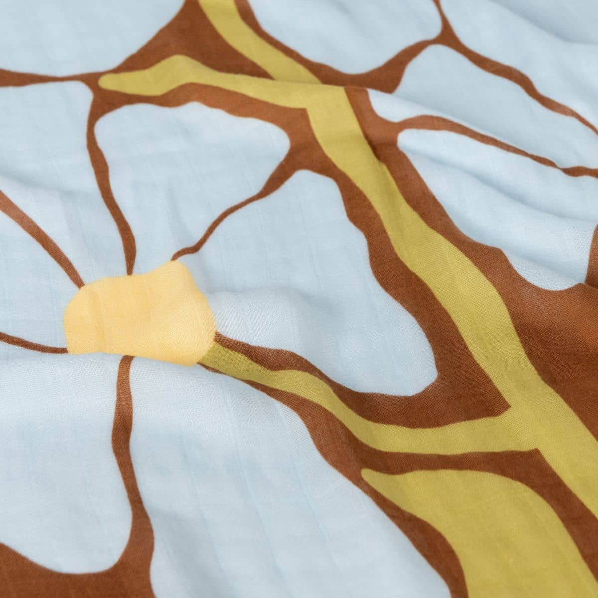 Kiin Baby Organic Muslin Swaddle - Fleur - Umber