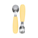 Kiin Baby Silicone + Stainless Steel Cutlery Set - Buttercup