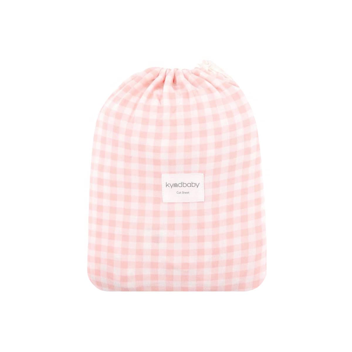 Kynd Baby Fitted Cot Sheet - Petal Gingham