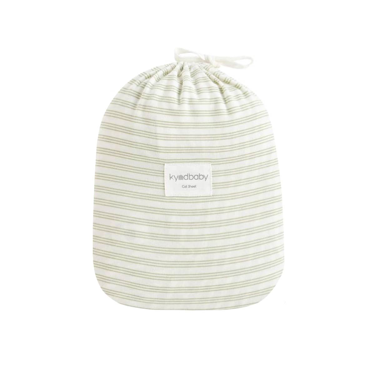 Kynd Baby Fitted Cot Sheet - Sage Stripe