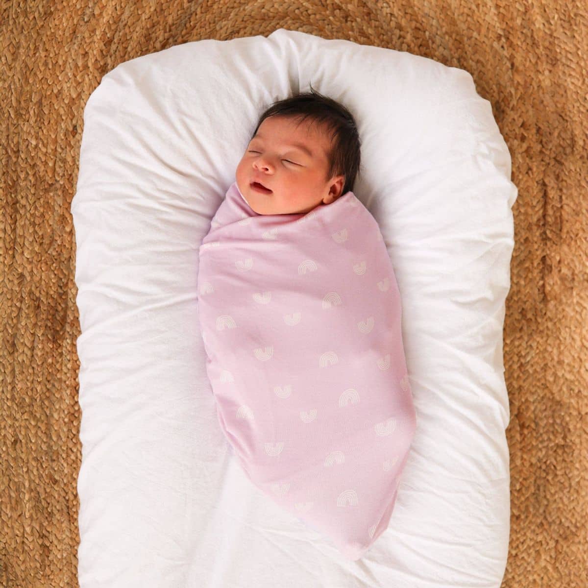 Kynd Baby Large Stretchy Swaddle - Lilac Rainbow