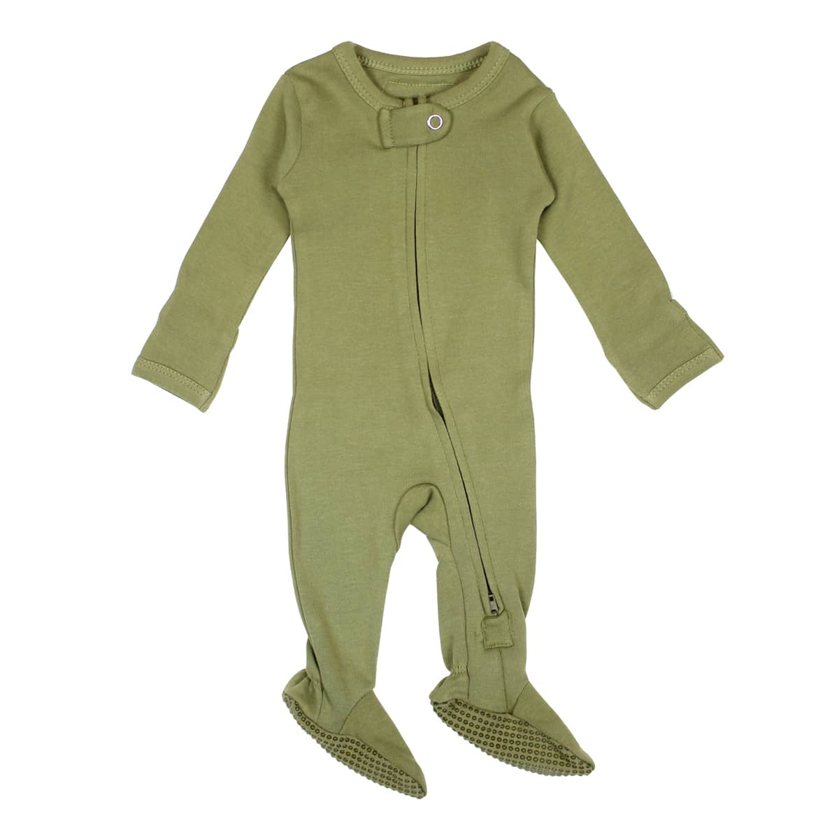 L'ovedbaby Organic 2-Way Zipper Footie - Sage