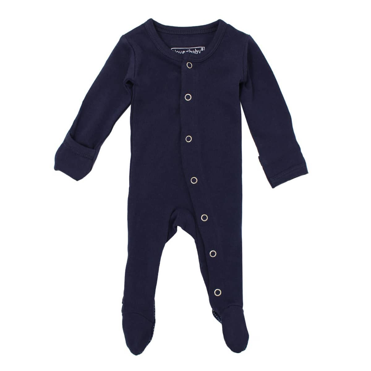 L'ovedbaby Organic Gl'oved Footed Overall - Navy