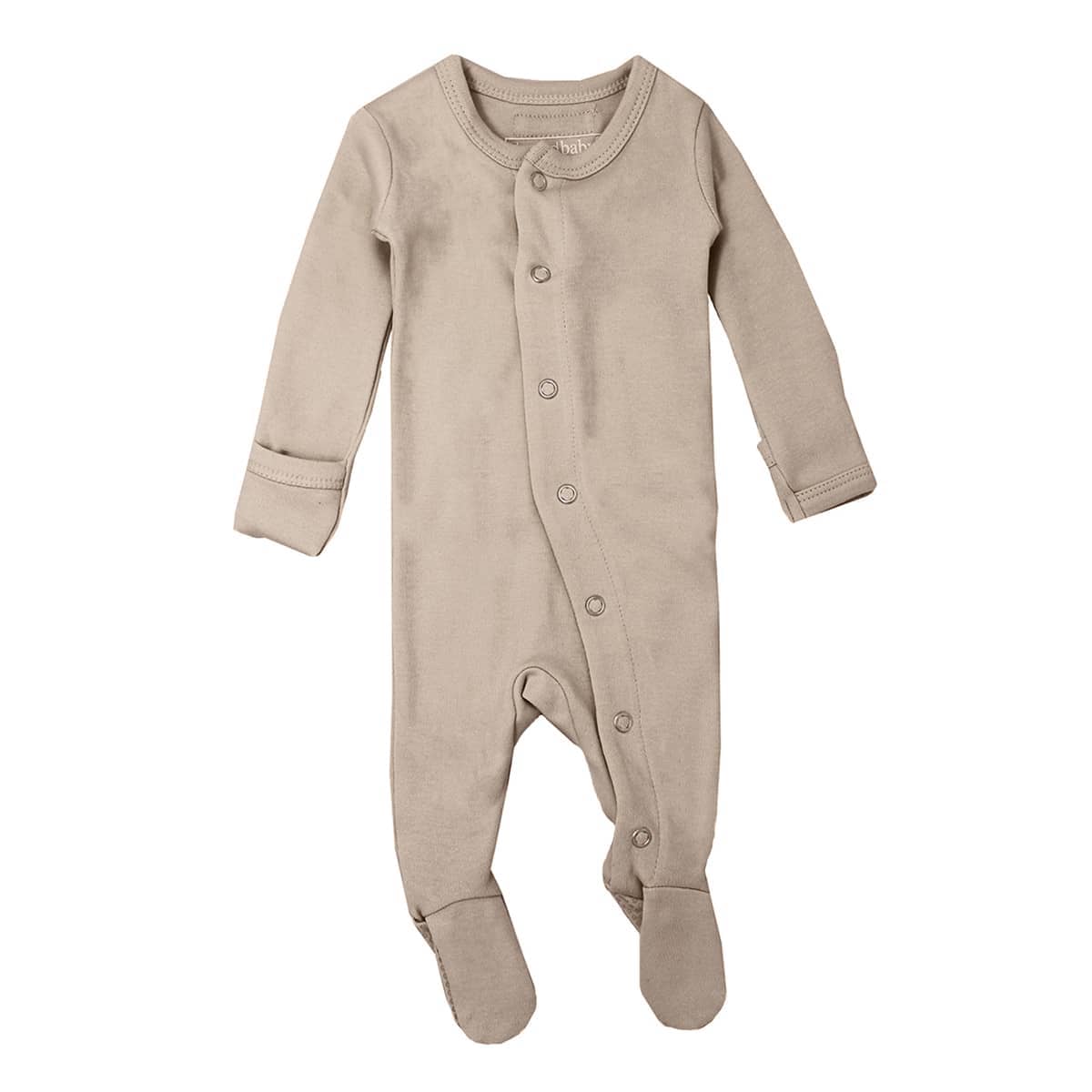L'ovedbaby Organic Gl'oved Footed Overall - Oatmeal