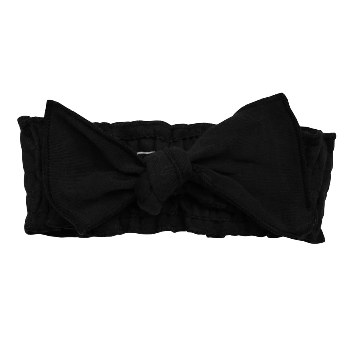 L'ovedbaby Organic Smocked Tie Headband - Black