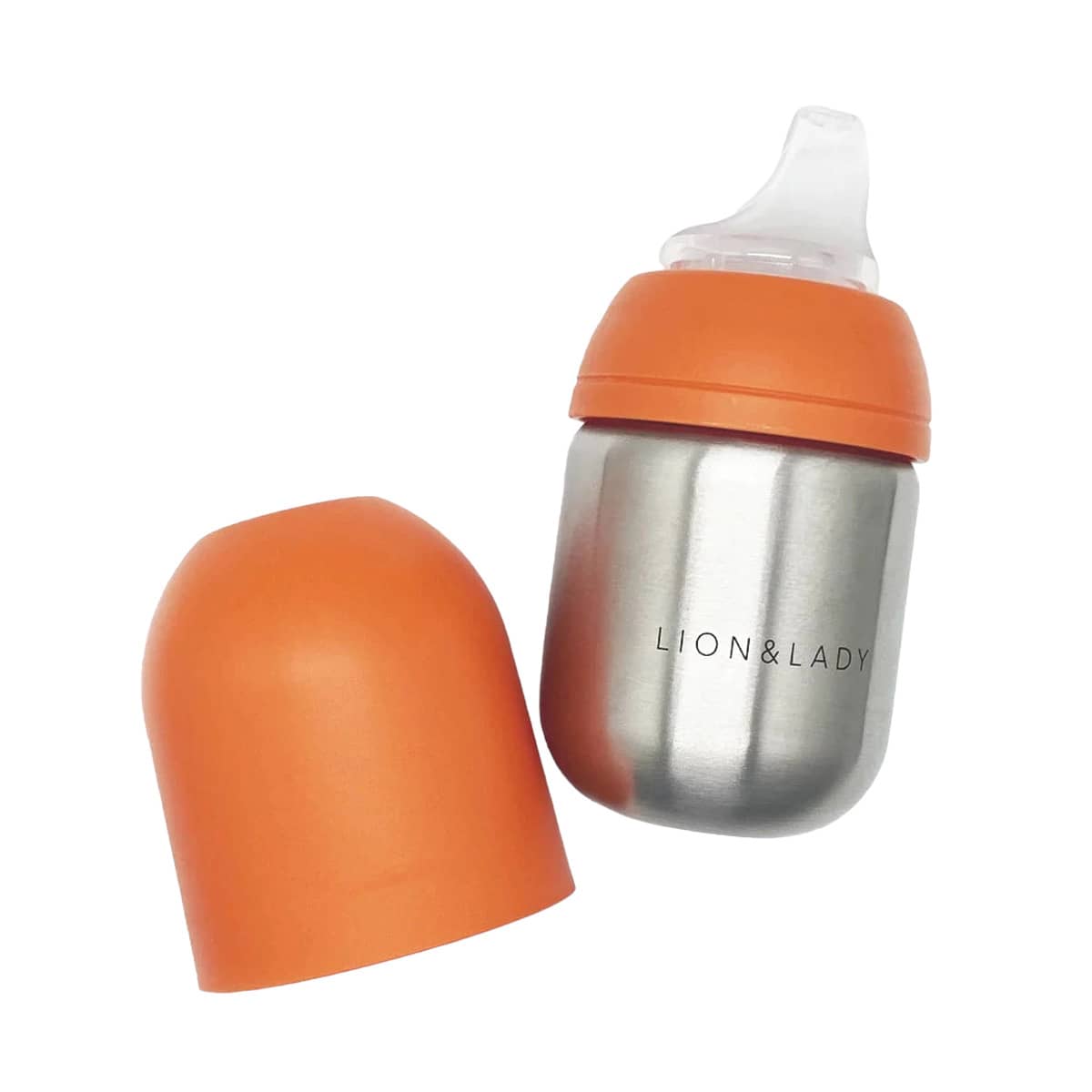 Lion & Lady Stainless Steel Toddler Sippy Cup - 210ml - Burnt Orange