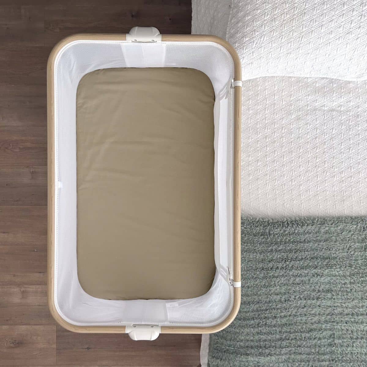 Little Human Linens Waterproof Change Pad / Co-Sleeper Bassinet Sheet - Mocha