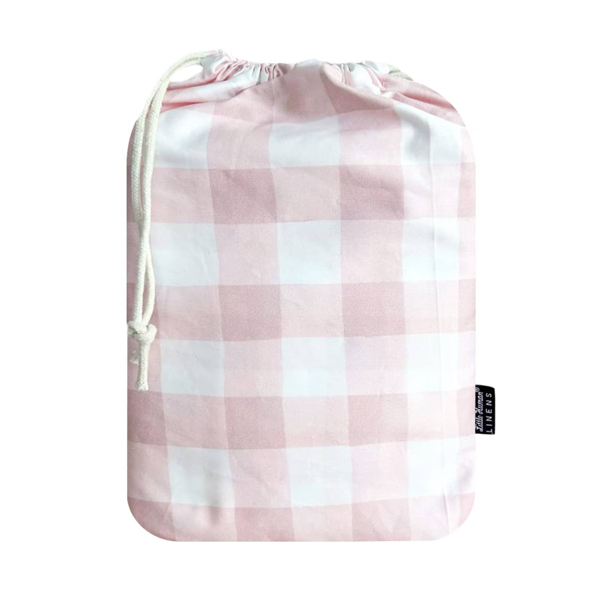 Little Human Linens Waterproof Cot Sheet Pink Gingham – babyshop